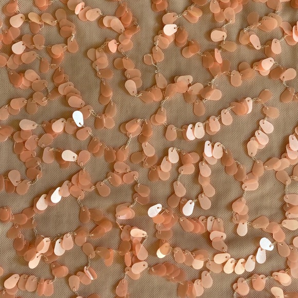 BCBG MaxAzria Pinkish Peach Sequin Tank Top Small - Picture 2 of 4